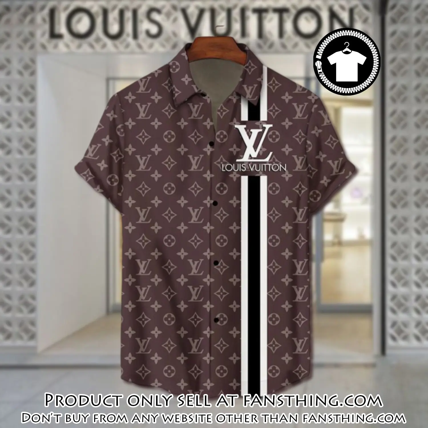 Lv louis vuitton luxury hawaiian shirt & short set lhs1192 fst5154031